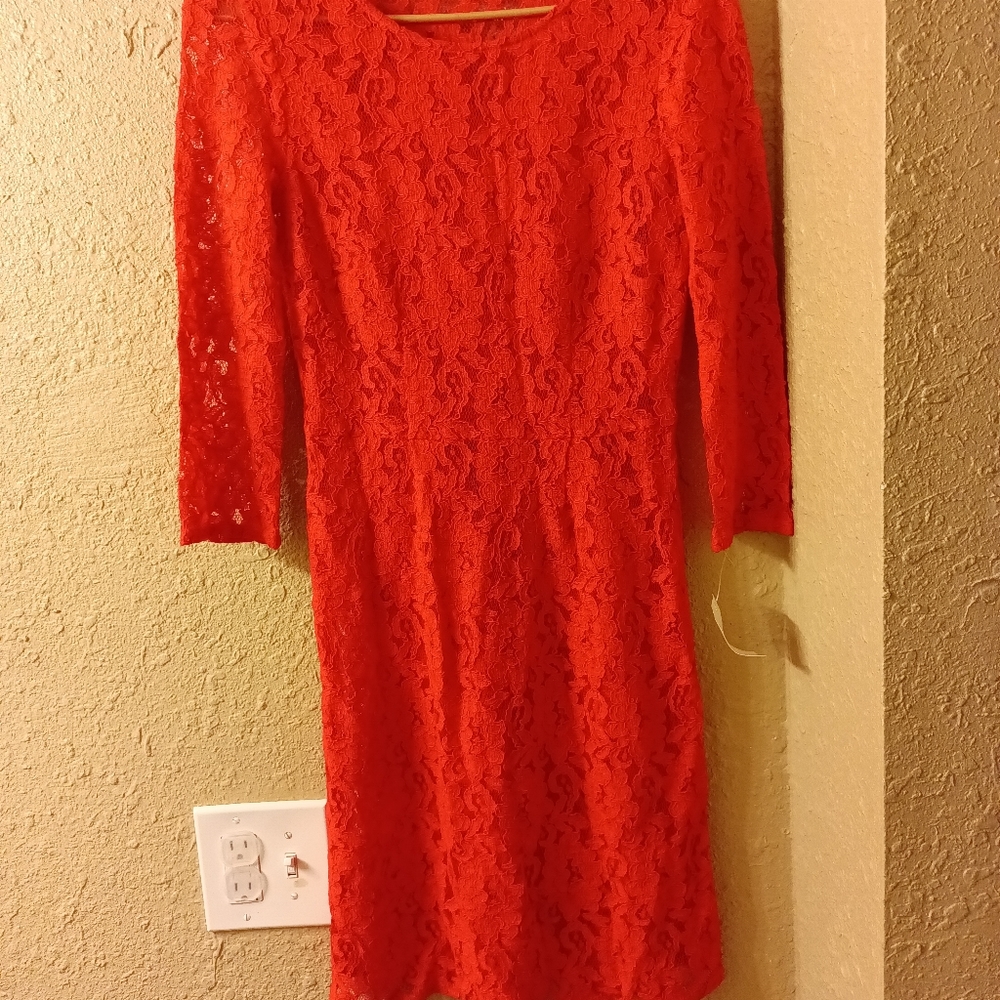 See through red dress size S